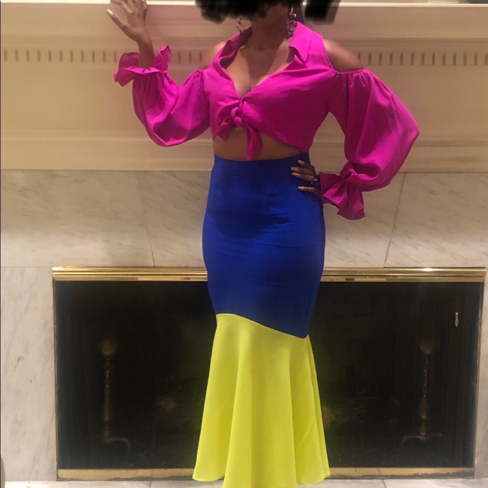 Multi color/ color block dress!